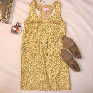 Gold Metallic Lilly Pulitzer dress *read details*